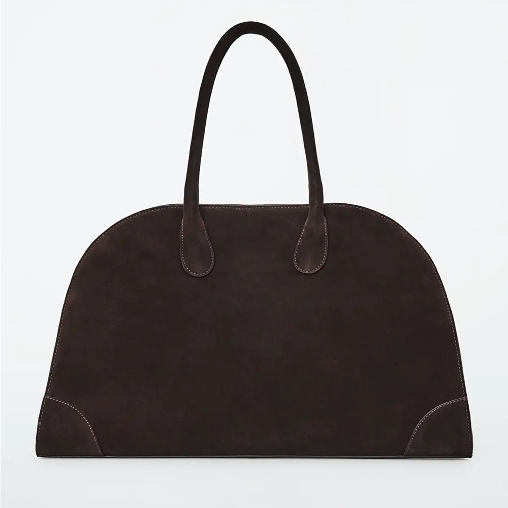 NWT COS Bowling Bag - Brown Suede